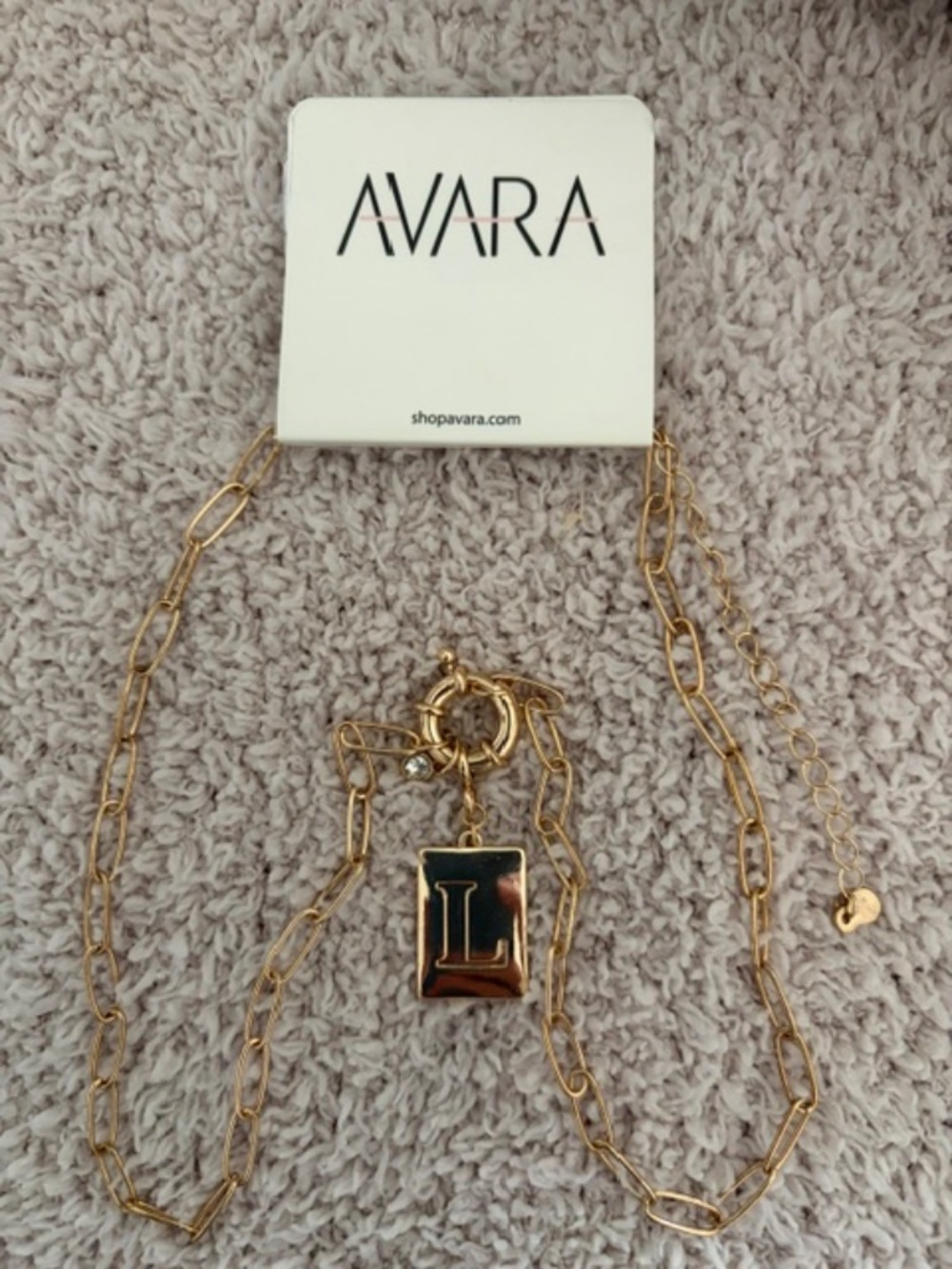 Avara Gold Paperclip Necklace